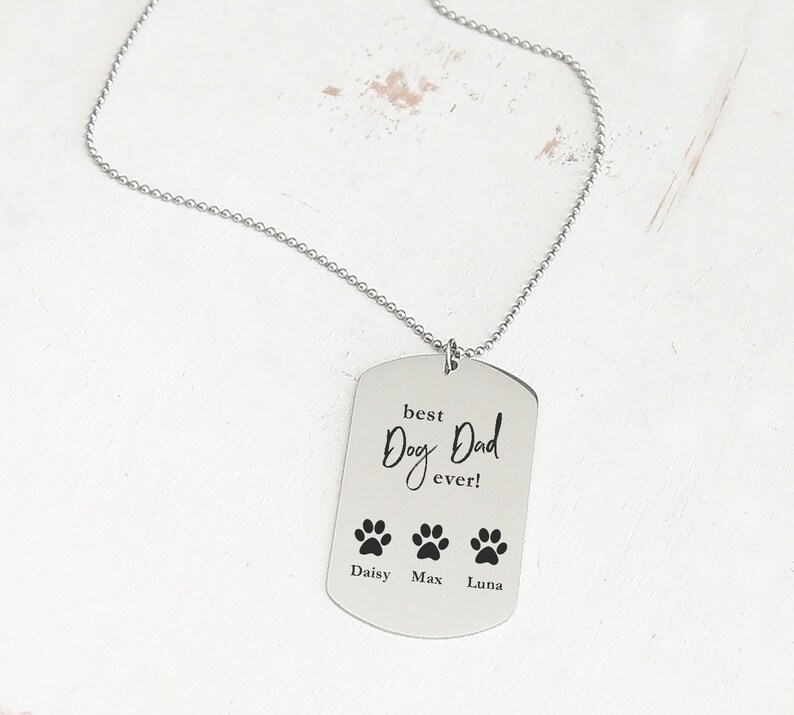 Best Dog Dad Custom Dog Dad Necklace Personalized Dog Gifts Gift for Dog Dad Dog Lover Necklace Dog Dad Gift fathers Day