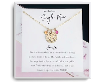 Annonce de grossesse pour maman célibataire - Collier cadeau pour maman célibataire - Cadeau pour mère célibataire - Super Maman - Cadeau pour les moments difficiles - Cadeau d'encouragement