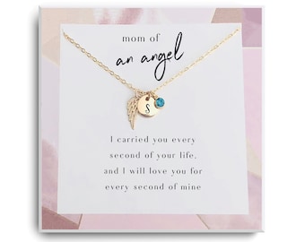 Miscarriage Gift Necklace - Stillborn necklace - Memorial Gift - Pregnancy Loss - Mom of an angel - Bereavement Gift - Silver, Gold filled