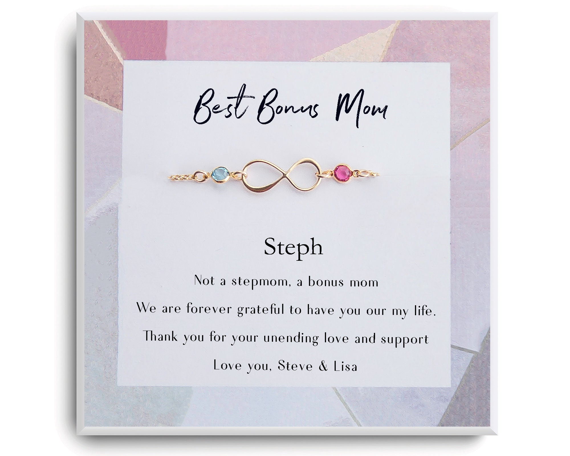  Kilener Bonus Mom Stepmom Gifts Bracelet from Daughter