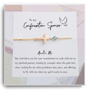 Konfirmation Pate Geschenk für Frauen - Katholische Pate Geschenke für Paten - Konfirmation Pate Vorschlag Schmuck - Personalisiertes Armband