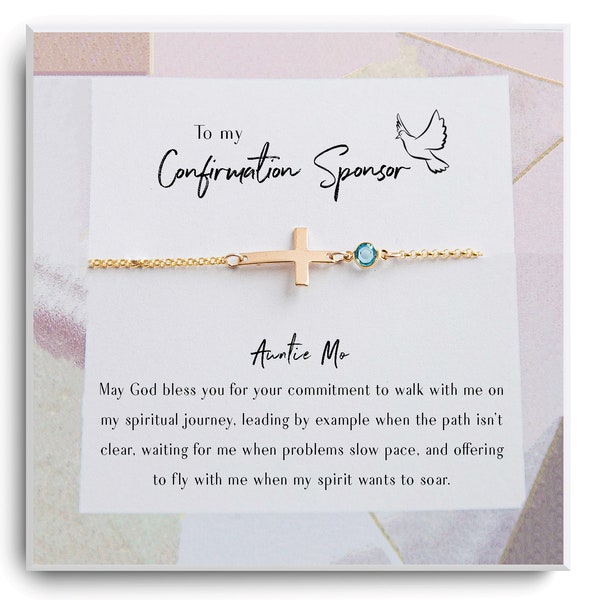Confirmation Sponsor Gift for Women - Catholic Sponsor Gifts for Sponsors - Confirmation Sponsor Proposal Jewelry- Personalized Necklace