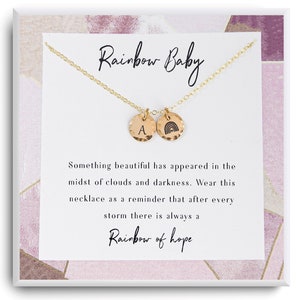 Rainbow baby necklace - Rainbow babies - Baby after miscarriage - Miscarriage gift - Gift for rainbow baby - Gift for mom - Rainbow mama