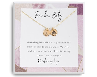 Rainbow baby necklace - Rainbow babies - Baby after miscarriage - Miscarriage gift - Gift for rainbow baby - Gift for mom - Rainbow mama