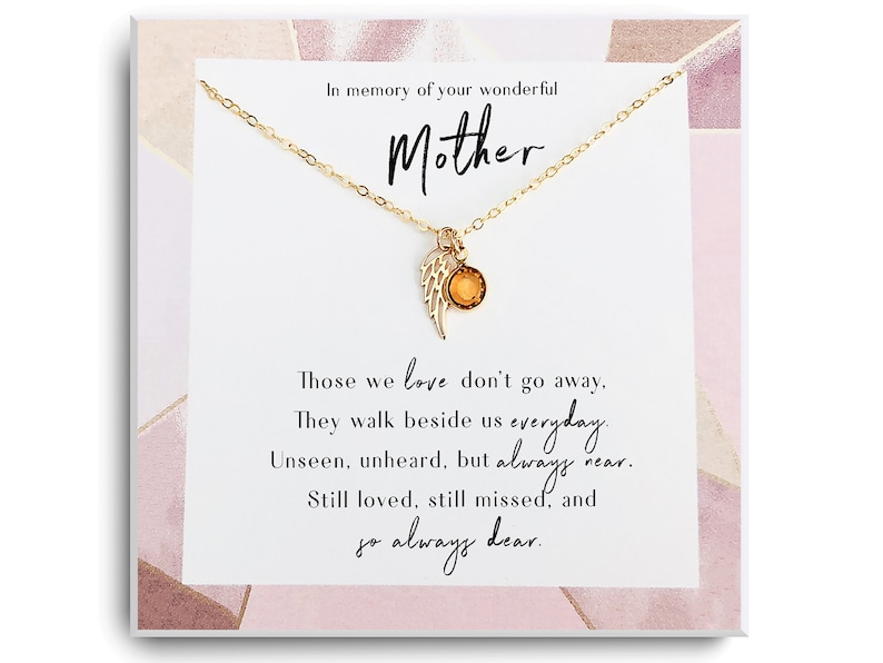 Memorial Jewelry Loss of Mother Sympathy Gift in Memory Etsy