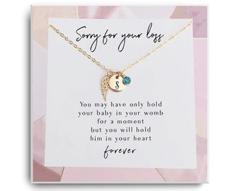 Regalo de aborto espontáneo - Pérdida de un niño - Regalo para alguien que tuvo un aborto espontáneo - Collar de aborto espontáneo - Joyería de aborto espontáneo - Memoria amorosa