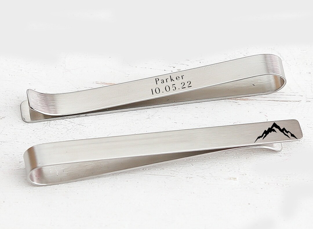 Tie Clip Groomsmen Tie Clip Custom Tie Clip Man Tie Clip Father Of The Bride Gift Tie Bar