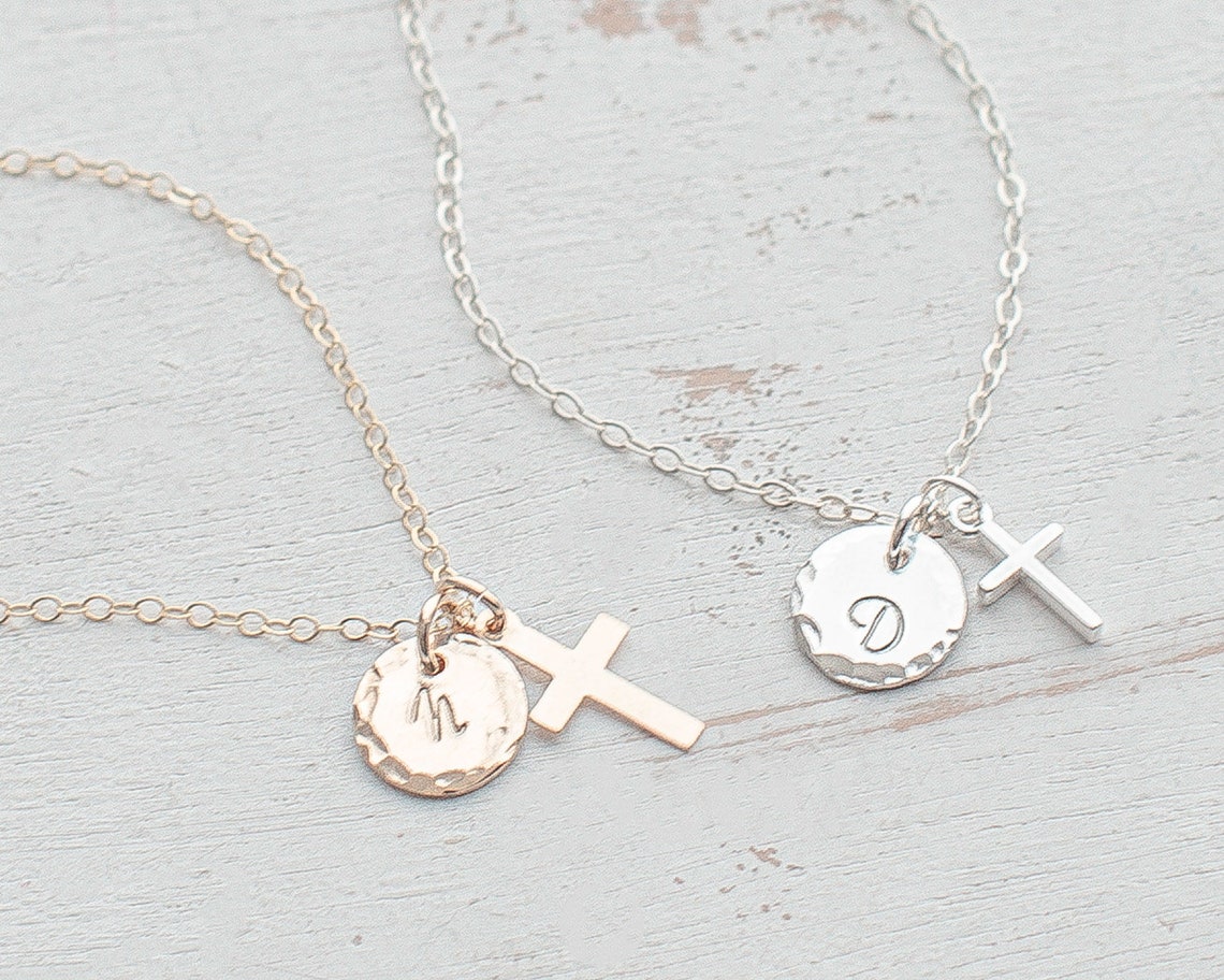 Personalized Baptism Gift Little Girls Baptism Necklace Etsy