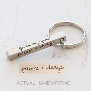 Handwriting Keychain- Custom Handwriting Keychain - Signature Keychain- Memorial Keychain- Handwriting Key Chain- Mothers Day Gift
