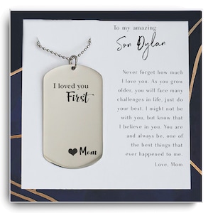 Gift for Son from Mom - Son Gift Necklace - Mother to Son Gifts - Sentimental Son Gifts from Mom - Gifts for Son Birthday