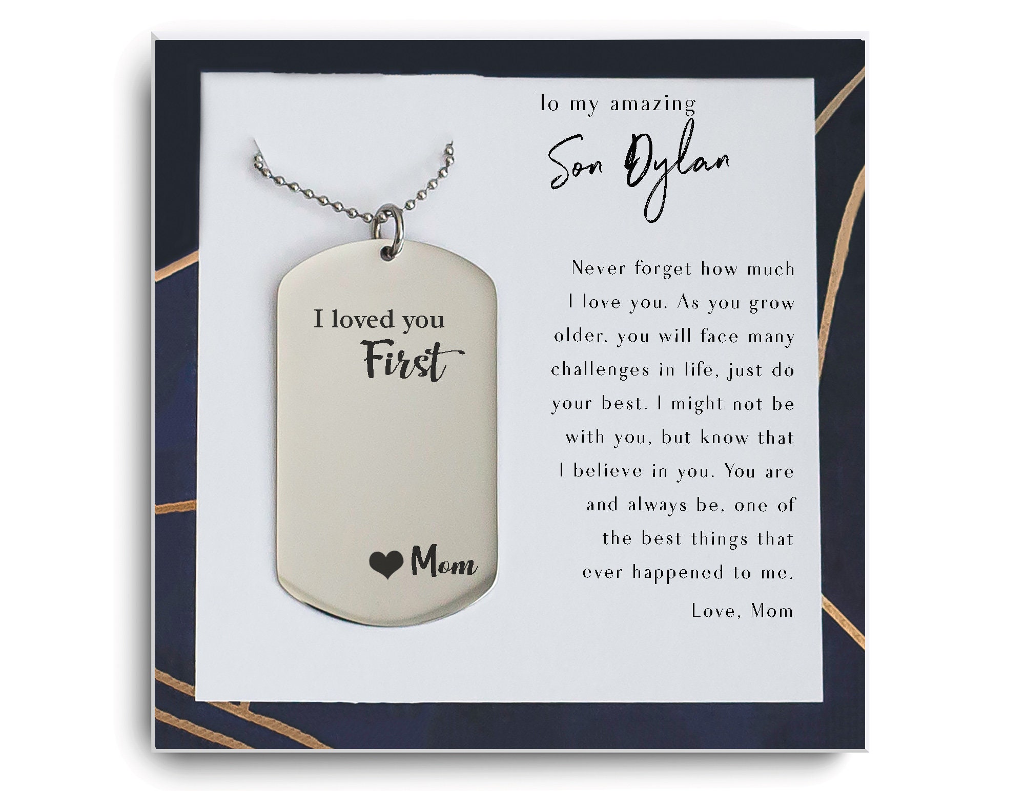 To My Son Necklace Etsy Australia