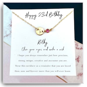 23rd Golden Birthday Gift Necklace - 23rd birthday gift for her - Personalized birthday gift for daughter, goddaughter, sister, best friend