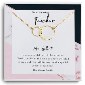 Teacher Gift necklace - unique teacher gifts - Kindergarten, Preschool teacher gift from student - Teacher Appreciation - Thank you teacher