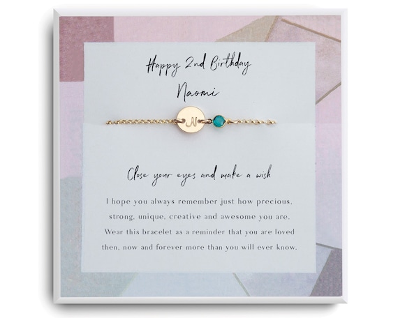 2nd Birthday Girl 2nd Birthday Gift Bracelet Second Birthday Bracelet Gift for 2 Year Old Girl Gifts 2nd Golden Birthday Etsy UK