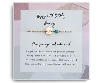 12th birthday girl - 12th birthday gift Bracelet - Twelfth Birthday Bracelet - Gift for 12 year old girl gifts - 12th Golden Birthday