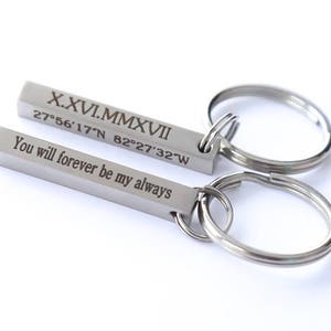 Roman Numeral Keychain / Husband , Wife, Girlfriend Keychain Custom ...