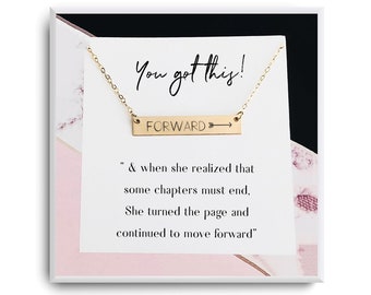 Keep moving Forward Jewelry - Inspirational Gifts for Women - Break up Gift  - Divorce Gift - Encouragement Gift for Friend- Hard times