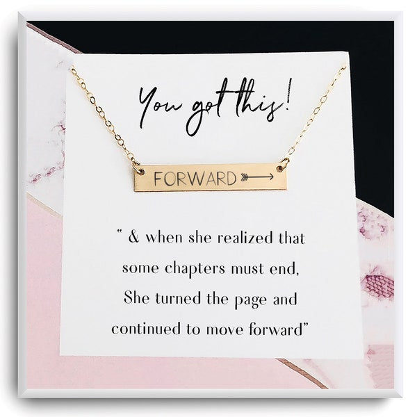 Keep moving Forward Jewelry - Inspirational Gifts for Women - Break up Gift  - Divorce Gift - Encouragement Gift for Friend- Hard times