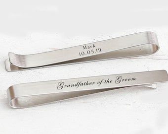 Grandfather of the groom Tie clip - Grandpa of the Groom Gift - Personalized Gift for Grandfather of the Groom - Wedding Gift from groom