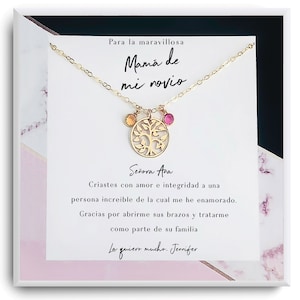 Regalo Para La Mamá de mi Novio - Regalo de cumpleaños Para La Mamá de mi Novio - Vriendjes Moeder Cadeau Spaans - Schoonmoeder ketting