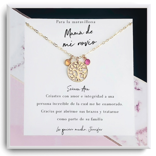 Regalo Para La Mamá de mi Novio - Regalo de cumpleaños Para La Mamá de mi Novio - Boyfriends Mom Gift Spanish - Collier belle-mère