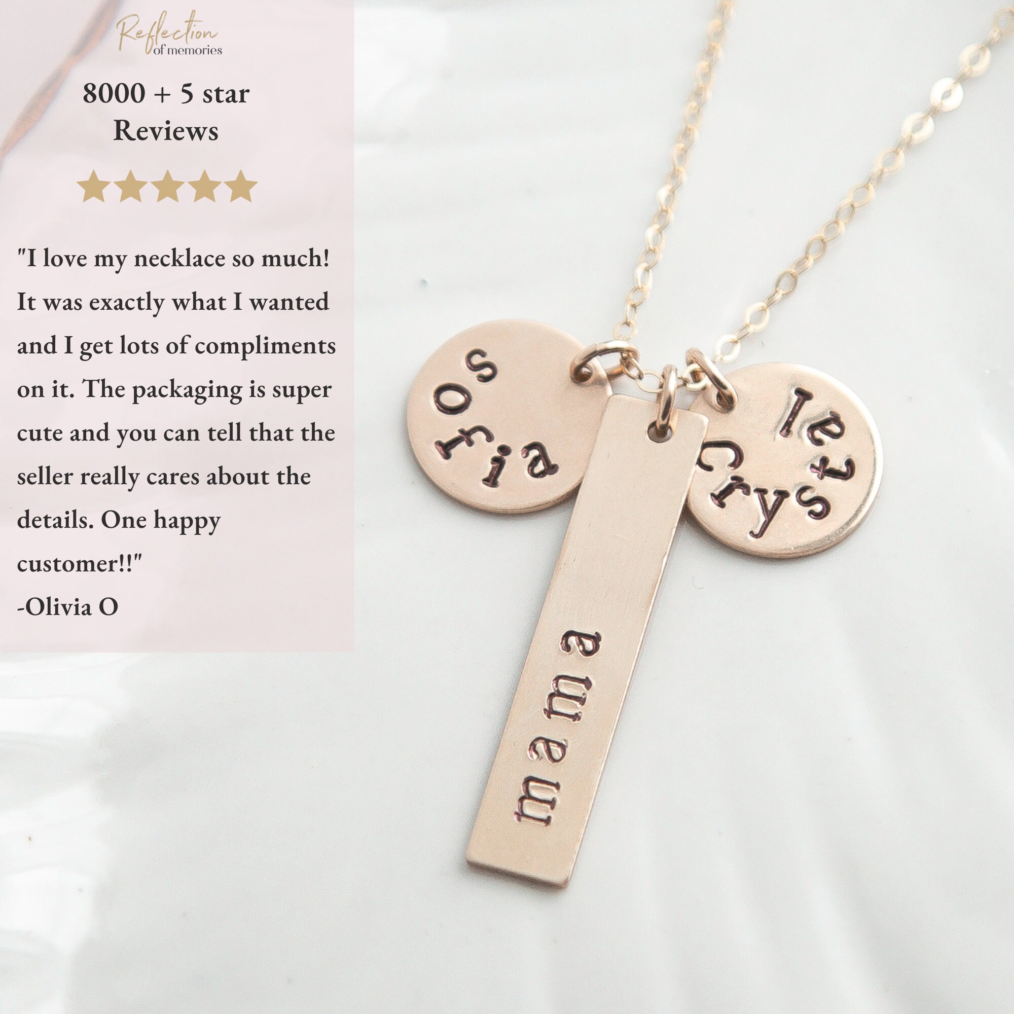 Collana con nome personalzzato n argento sterlng con petra