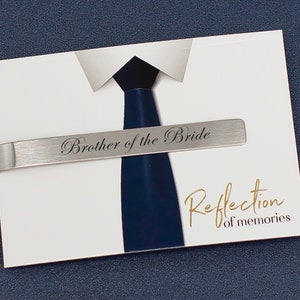 Brother of the Bride Gift Tie Clip for him Wedding Gift Gift for brother Personalized gift brother Gift from bride from sister image 4