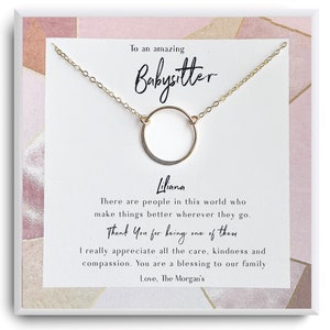 Bedankt cadeau voor nanny - Nanny Gift Ketting - Nanny Goodbye Gift -Babysitter Gift Nanny cadeau Preschool Teacher Gift - Au Pair Gift