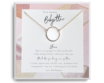 Regalo de agradecimiento para niñera - Collar de regalo de niñera - Regalo de despedida de niñera - Regalo de niñera Regalo de niñera Regalo de maestro de preescolar - Regalo de Au Pair
