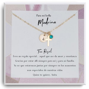Presente Madrina - Colar Proposta Madrina - Regalo para Madrina - Colar Regalo para mujer - Madrinha Espanhola - Regalo de Bautizo, boda