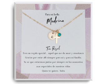 Madrina Gift - Madrina Proposal necklace - Regalo para Madrina - Collar Regalo para mujer - Spanish Godmother -  Regalo de Bautizo, boda