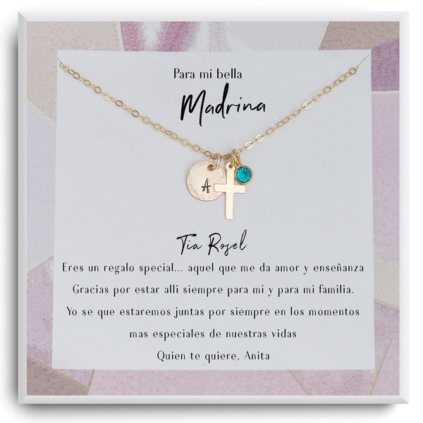 Madrina Gift - Madrina Proposal necklace - Regalo para Madrina - Collar Regalo para mujer - Spanish Godmother -  Regalo de Bautizo, boda