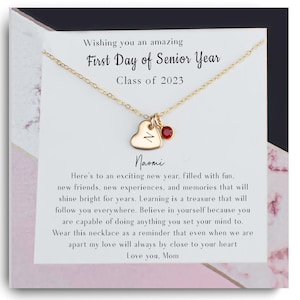 First Day of Senior Year Gift Necklace  - Gift for Daughter, Goddaughter, niece  - Back to School gift - Class of 2026 - 12th Grade Gift