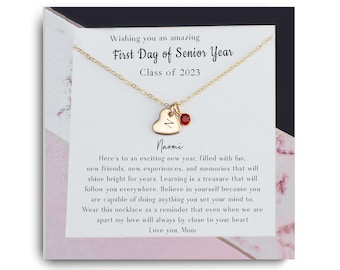 First Day of Senior Year Gift Necklace  - Gift for Daughter, Goddaughter, niece  - Back to School gift - Class of 2026 - 12th Grade Gift