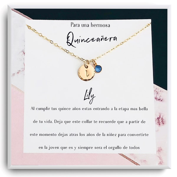 15th Birthday Gift for her, Gifts for Girls, Quinceañera Jewelry, Regalos Para Quinceañera, Quince Años, Collar, Gift for 15 years old girl