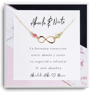 Collar Abuela Y Nieto - Regalo Nieto Abuela Española - Collar Abuela Abuela - Abuela Nieto Navidad - Regalo para abuela - Regalo Personalizado