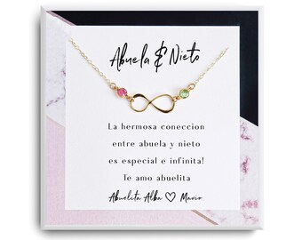 Abuela Y Nieto Necklace - Spanish Grandma Grandson Gift  - Abuela Necklace - Abuela Nieto Navidad - Gift for abuela - Regalo Personalizado
