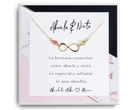 Abuela Y Nieto Necklace - Spanish Grandma Grandson Gift  - Abuela Necklace - Abuela Nieto Navidad - Gift for abuela - Regalo Personalizado