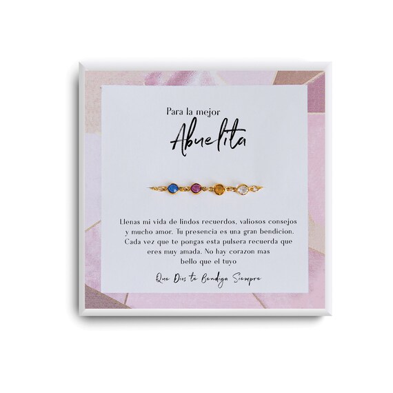 Regalo Abuelo Regalo Dia De Los Abuelos JRZDFXS Regalos Abuela Pulsera, Para Abuela Pulsera Original,Regalos De Cumpleaños/Regalos Del Día De La Madre (1 Pulsera Para Abuela Regalos Mujer 70 Años