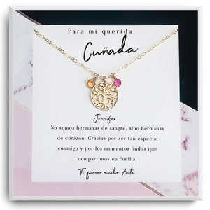 Regalo para cuñada - Collar cuñada - Cuñada Regalo - Cuñada Collar Regalo - Día de las madres, Cumpleaños - Regalo de boda
