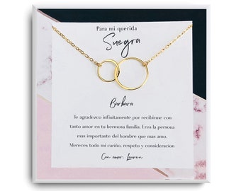 Suegra Gift - Regalo Para Mi Suegra - Spanish Mother-In-Law Gift from Daughter-In-Law - Cumpleaños De La Suegra, Suegra Necklace - Wedding