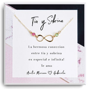 Tia gifts Spanish gifts for aunt Aunt birthday gift Tia necklace Niece and Aunt Regalo para tia - Tia madrina - regalo para tia y sobrina
