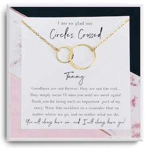 Going Away Gift - Farewell Gift  - Best Friend Goodbye Gift - Long Distance Necklace for sister, coworker, boss - Friend Moving Away