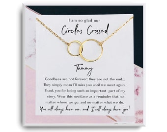 Going Away Gift - Farewell Gift  - Best Friend Goodbye Gift - Long Distance Necklace for sister, coworker, boss - Friend Moving Away