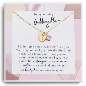 Goddaughter Gifts from Godmother - Goddaughter Necklace - Goddaughter baptism gift - Goddaughter Birthday - Goddaughter Wedding Gift