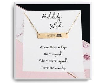 Infertility Gift - Fertility Wish -Infertility Jewelry - Infertility Necklace - Encouragement Gifts for Woman - Uplifting Gift Necklace