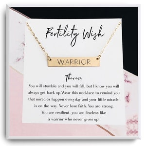 Cadeau d’infertilité - Souhait de fertilité - Bijoux d’infertilité - Collier d’infertilité - Cadeaux d’encouragement pour femme - Collier cadeau édifiant