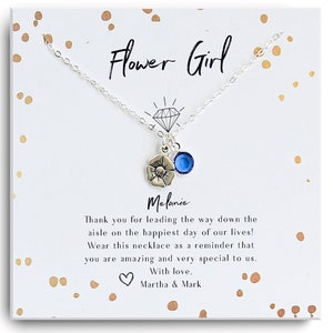 Flower Girl Gift Necklace - Flower Girl Proposal Jewelry - Kids Wedding Gift - Wedding jewelry - Thank you gift for flower girl - Toddler