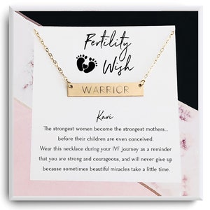 Cadeaux d’infertilité - Cadeau de FIV pour maman - Cadeau de fertilité - Collier de guerrier - Cadeau de soutien - Collier de fertilité - Essayer de concevoir un cadeau
