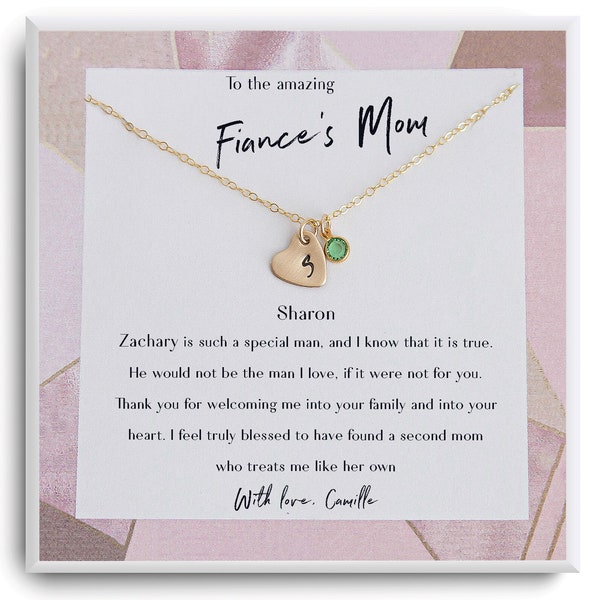 To my Fiances mom - For Fiancé's Mom mother's day Gift Necklace - To My Fiancés Mom Gift Present Gift For Fiance Mom Birthday Gift Idea